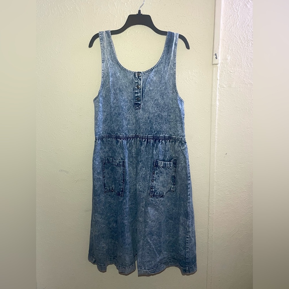 Mizz Lizz vintage denim studded dress with pockets
